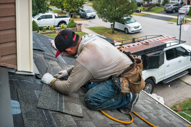 Professional Roof Inspection technician working in Peapack, NJ